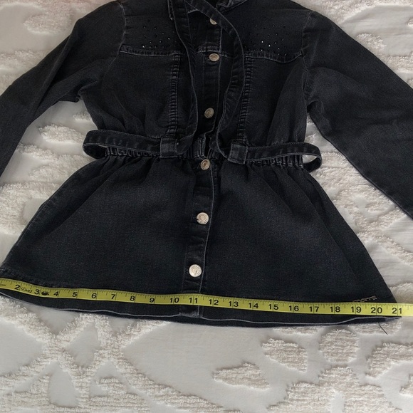 Girls Black Denim Jacket - Picture 9 of 9